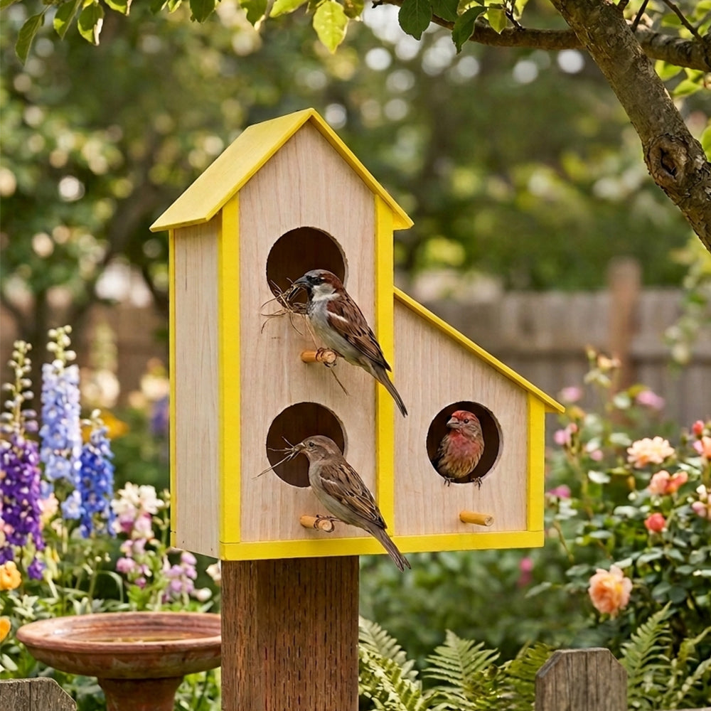Three Chamber Birdhouse
