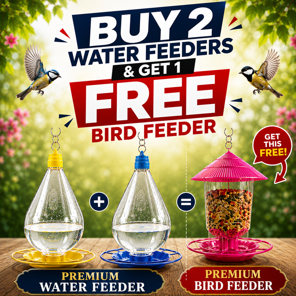 Buy 2 Water Feeders & Get 1 FREE Bird Feeder