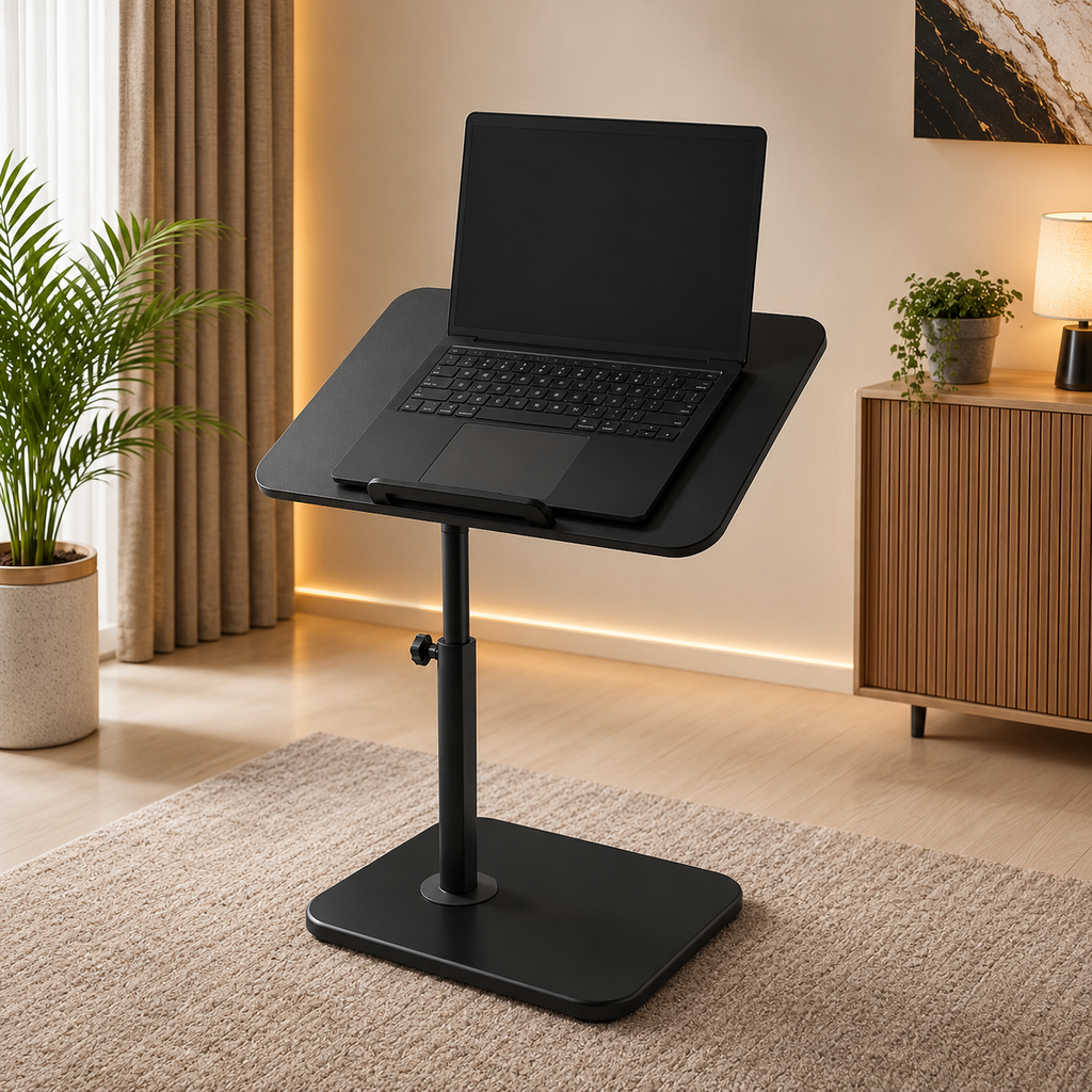 360° Rotating & 90° Tilt Adjustable Height Table