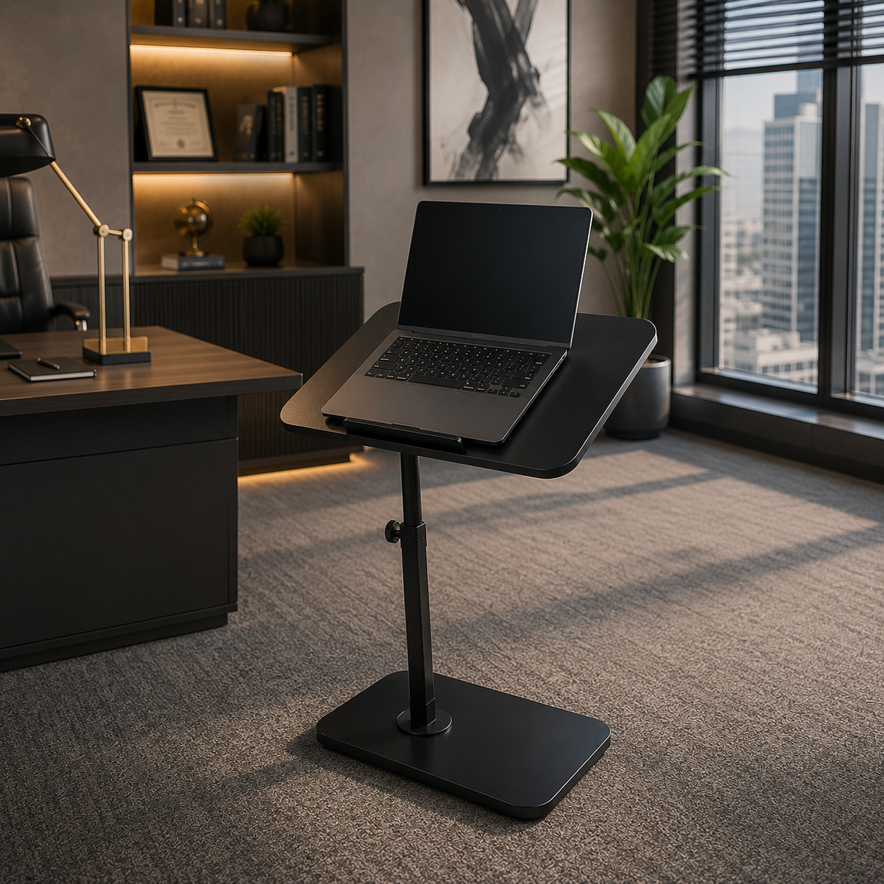 360° Rotating & 90° Tilt Adjustable Height Table