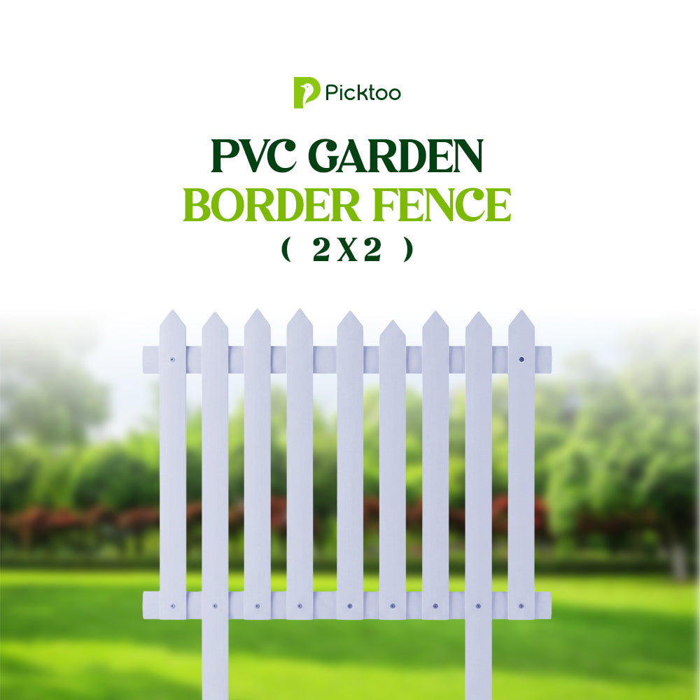 Decorative PVC Garden Border Fence (2X2)