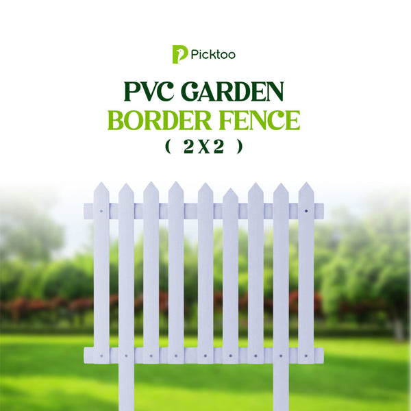 Decorative PVC Garden Border Fence (2X2)
