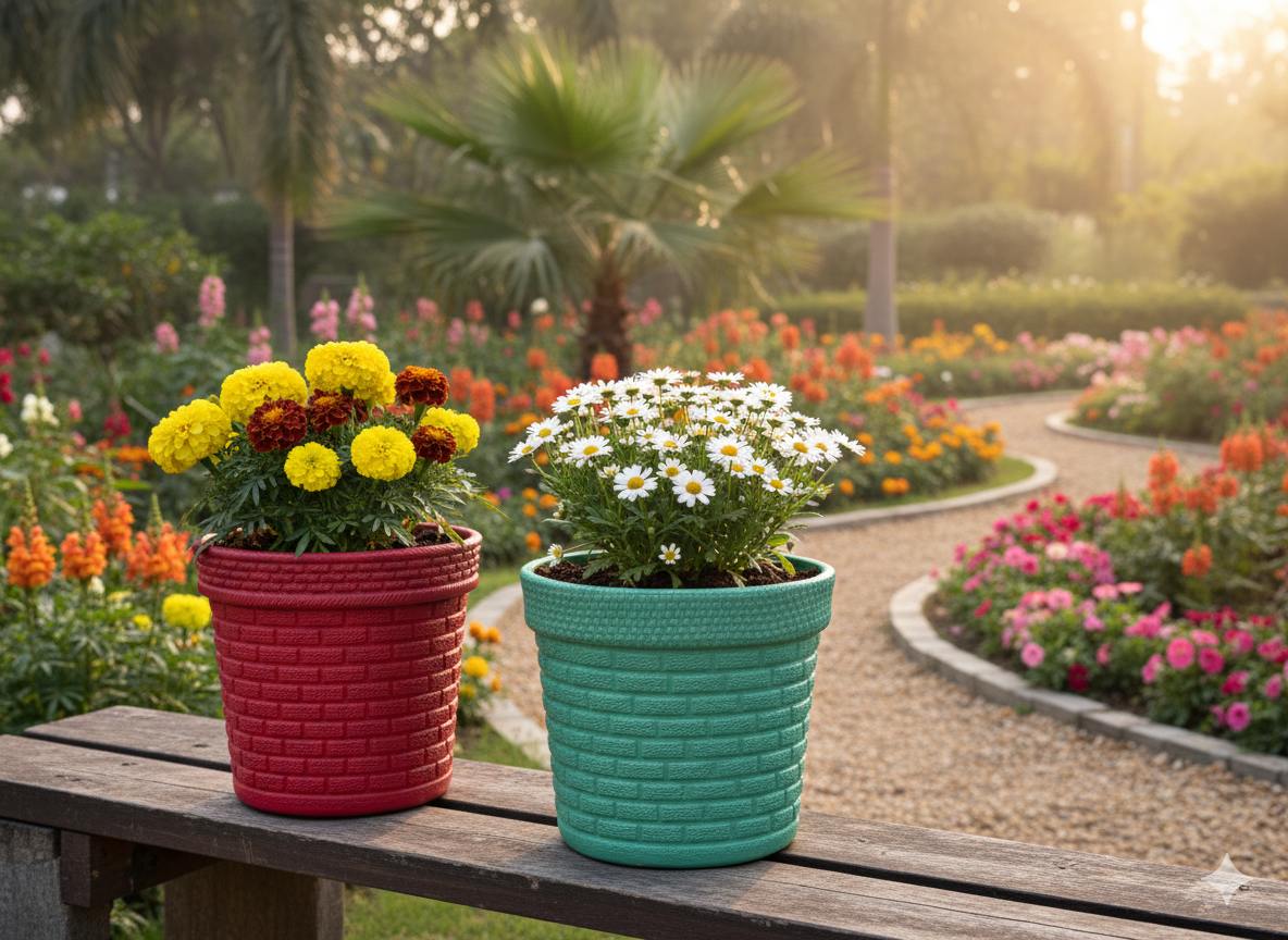 Brick Fiber Pots for Plants
