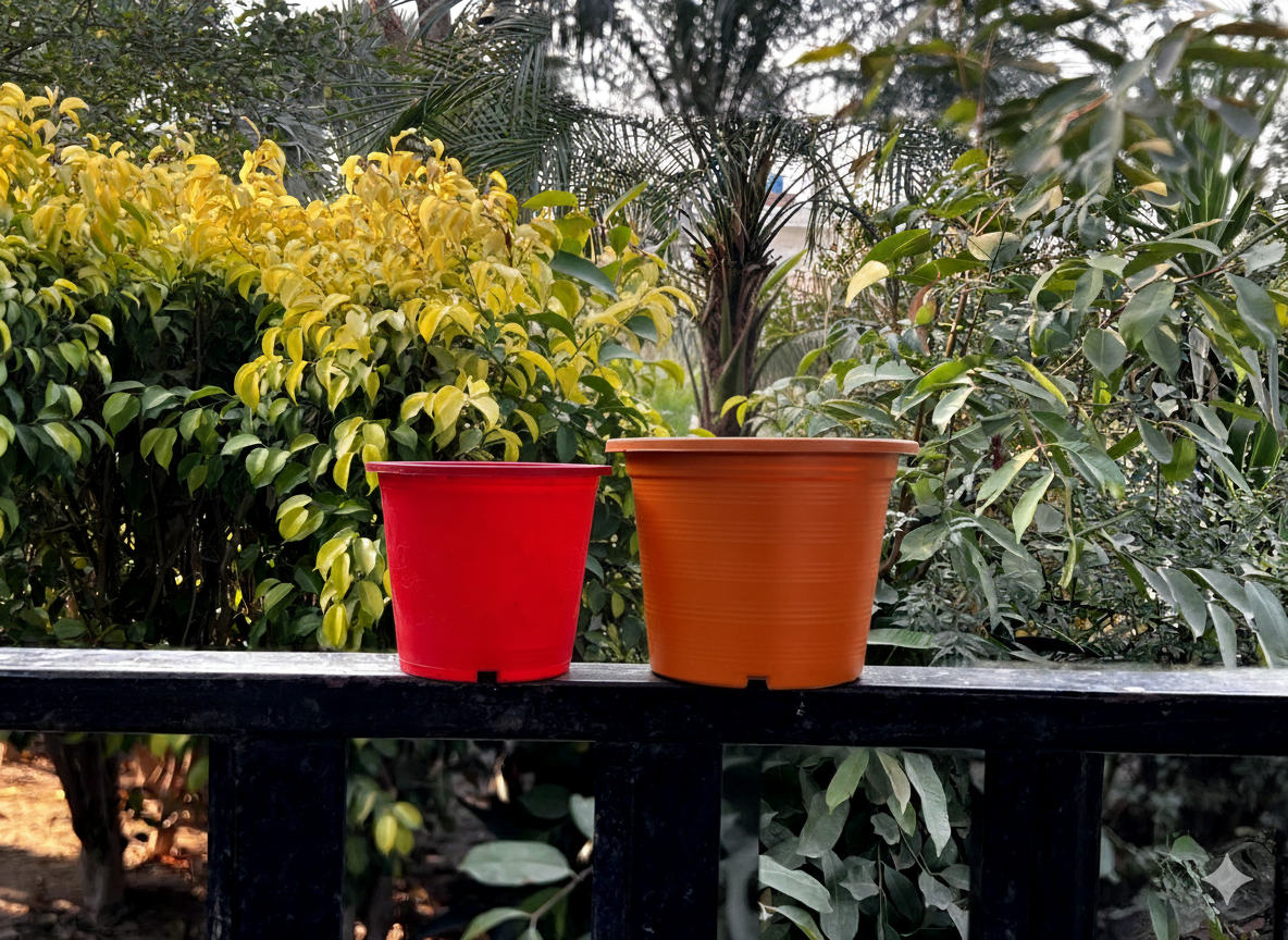 Colorful pots