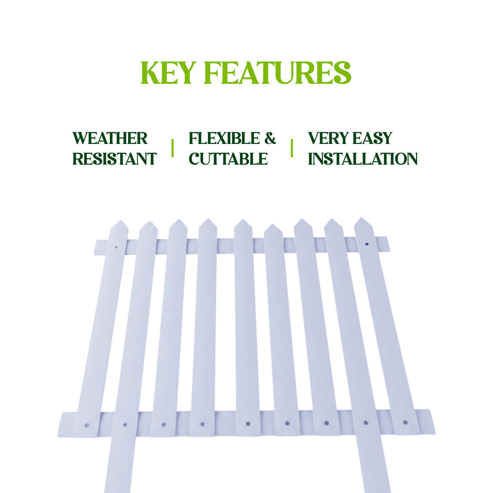 Decorative PVC Garden Border Fence (2X2)